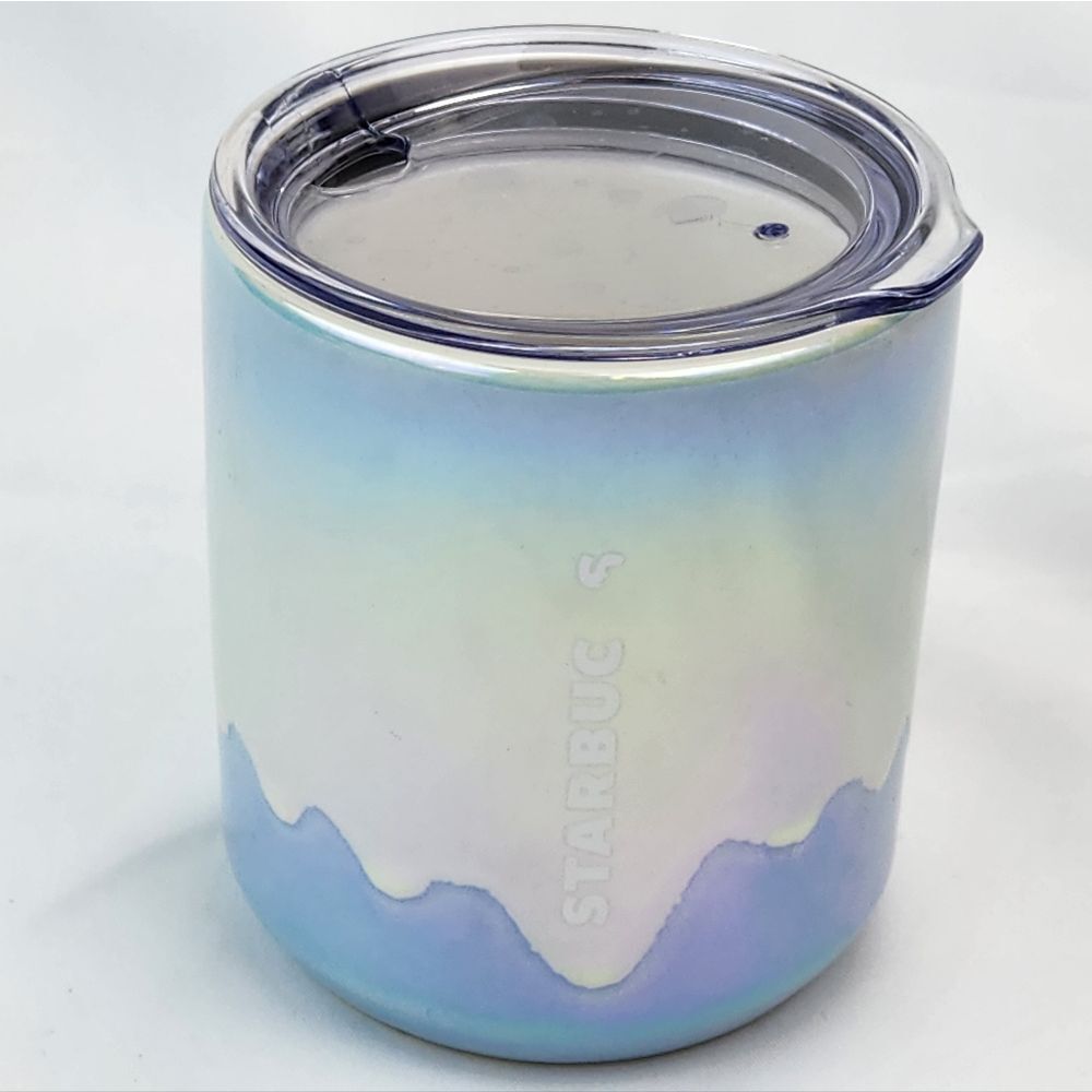 🔺️Starbucks 2023 Iridescent Holiday Glacier Drip 8oz Ceramic Travel Mug